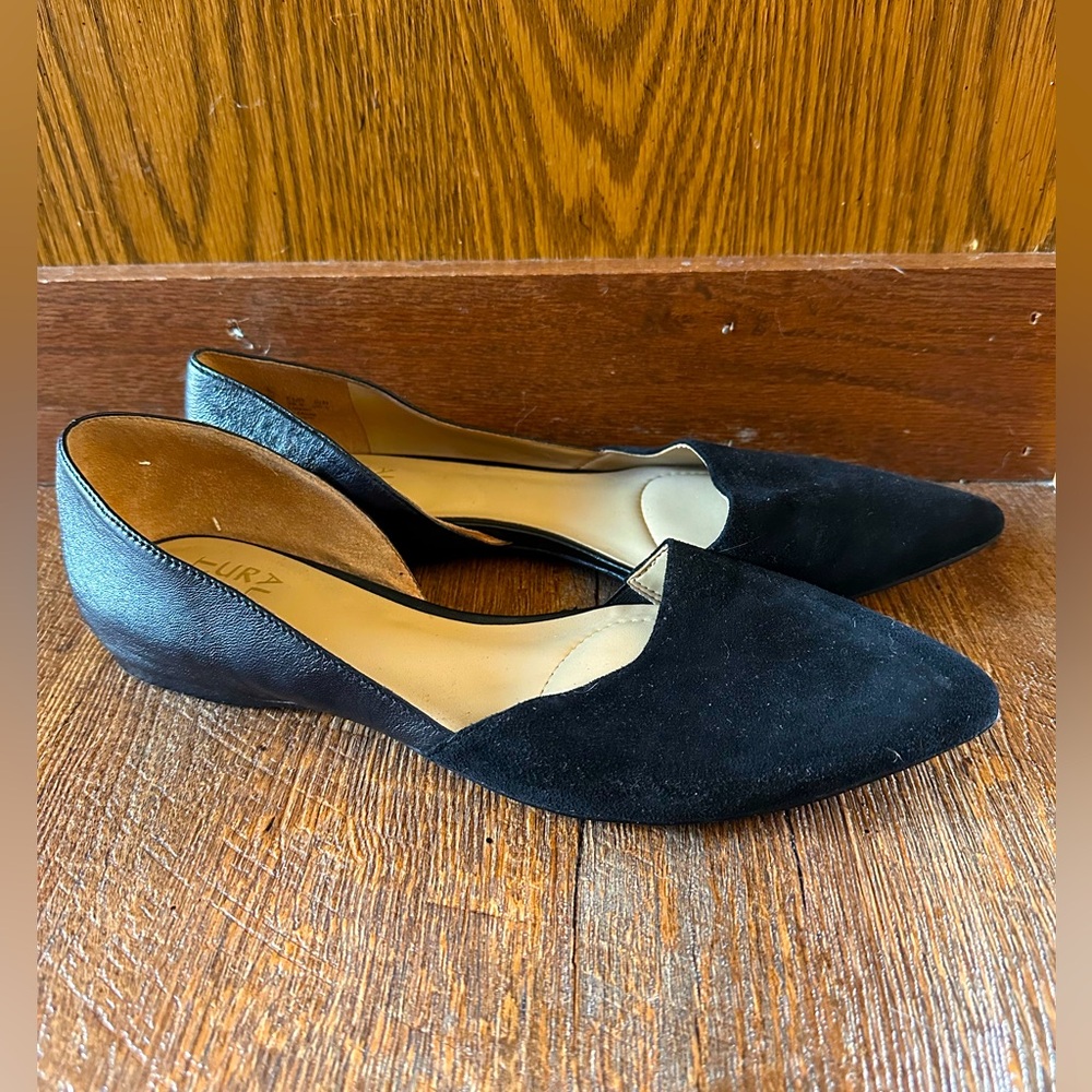 Naturalizer Womens Samantha Comfortable Pointed Toe D'Orsay Slip On Ballet Flat